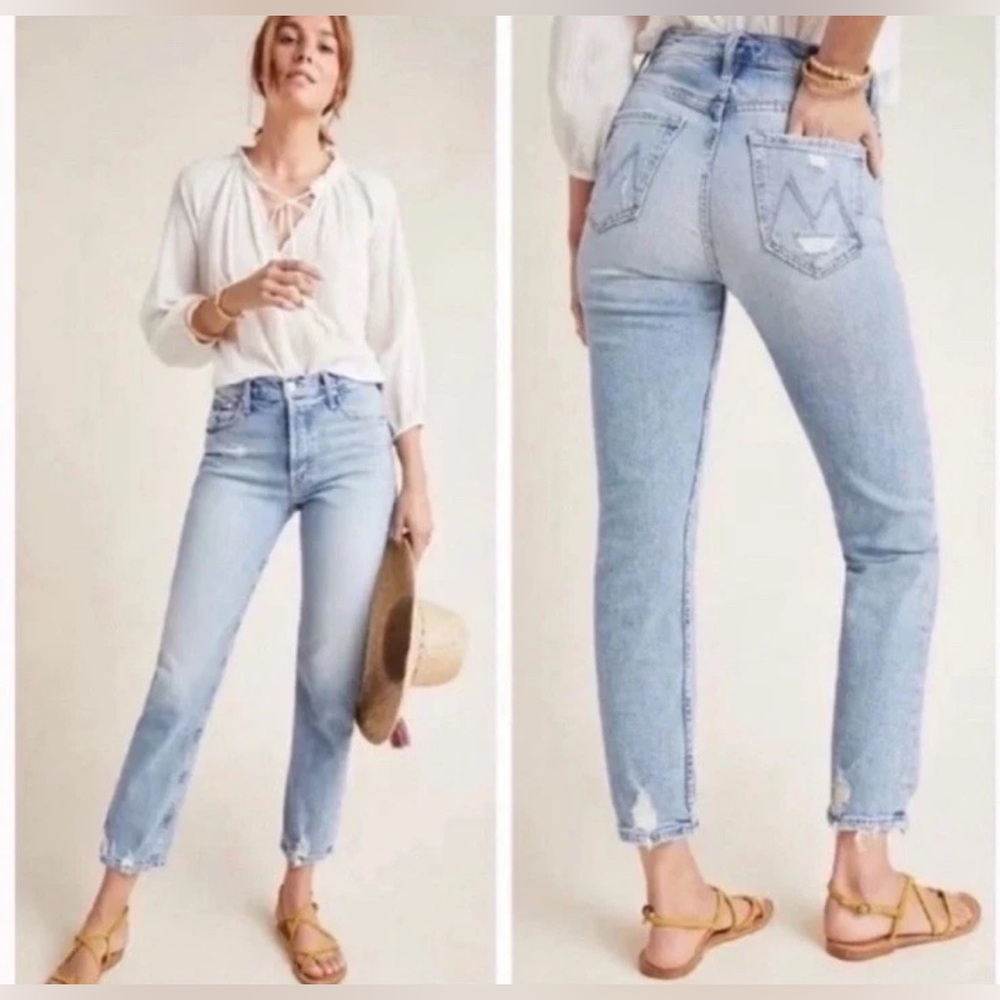 MOTHER Superior Denim The Tomcat Jeans Size 24 The Confession Wash Button Fly